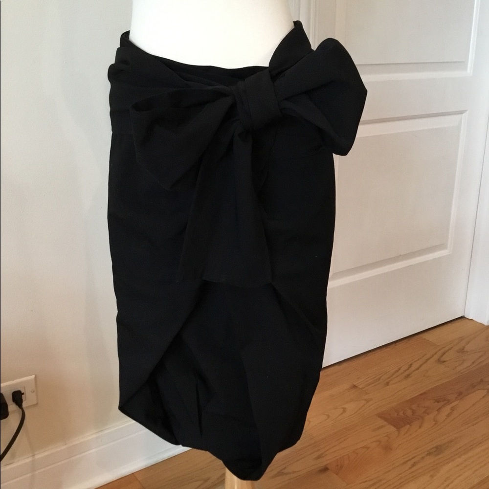 COPY - PAUW Amsterdam Wool Wrap Skirt with Bow Size US4